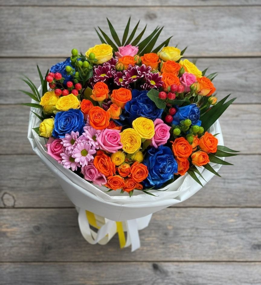 Букет цветов из: Розы и Хризантемы в Ольявидово