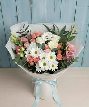 Букет цветов из:  Розы, Лизиантусы и Хризантемы в Ольявидово