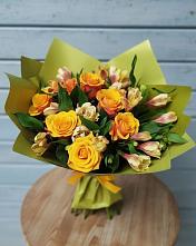 Букет цветов из:  Альстромерии и Розы в Ольявидово