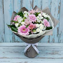 Букет цветов из:  Герберы, Альстромерии и Хризантемы в Ольявидово