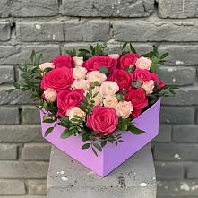 Цветочная композиция из Розы в коробке в Ольявидово