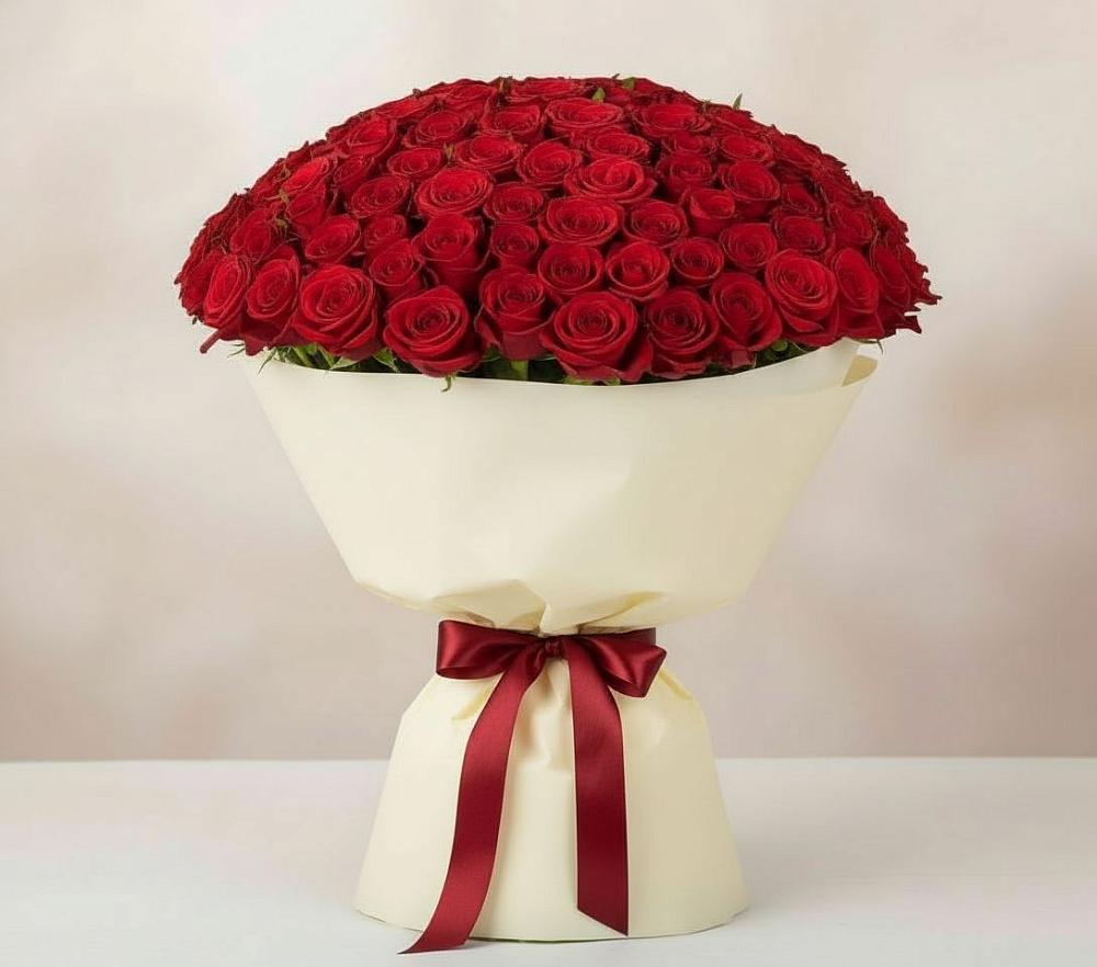 Букет 101 Красная роза Милано в Ольявидово