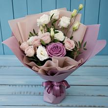 Букет цветов из:  Розы и Лизиантусы #REPLACE_PRED# Ольявидово