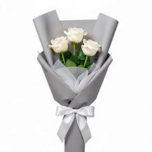 Букет 3 белые розы #REPLACE_PRED# Ольявидово