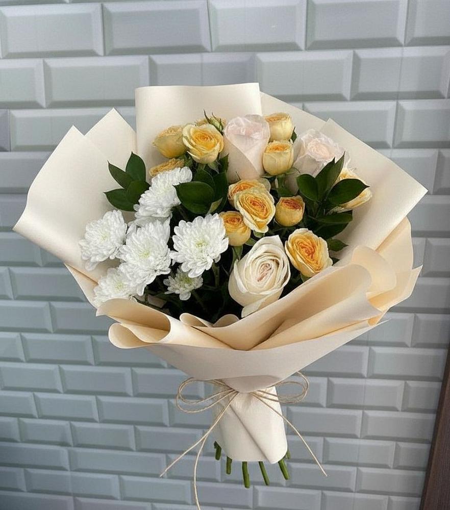 Букет цветов из: Розы и Хризантемы в Ольявидово