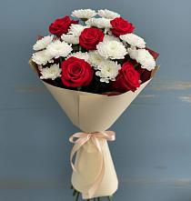 Букет цветов из:  Розы и Хризантемы в Ольявидово