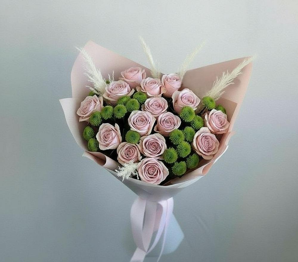 Букет цветов из: Розы и Хризантемы в Ольявидово