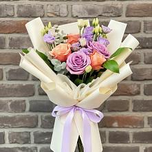 Букет цветов из:  Лизиантусы и Розы #REPLACE_PRED# Ольявидово