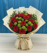 Букет цветов из:  Розы и Хризантемы в Ольявидово