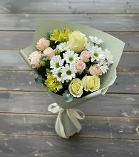 Букет цветов из:  Альстромерии, Розы и Хризантемы в Ольявидово