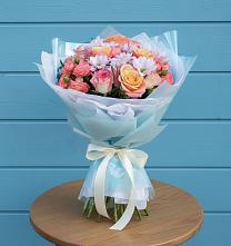 Букет цветов из:  Хризантемы и Розы в Ольявидово