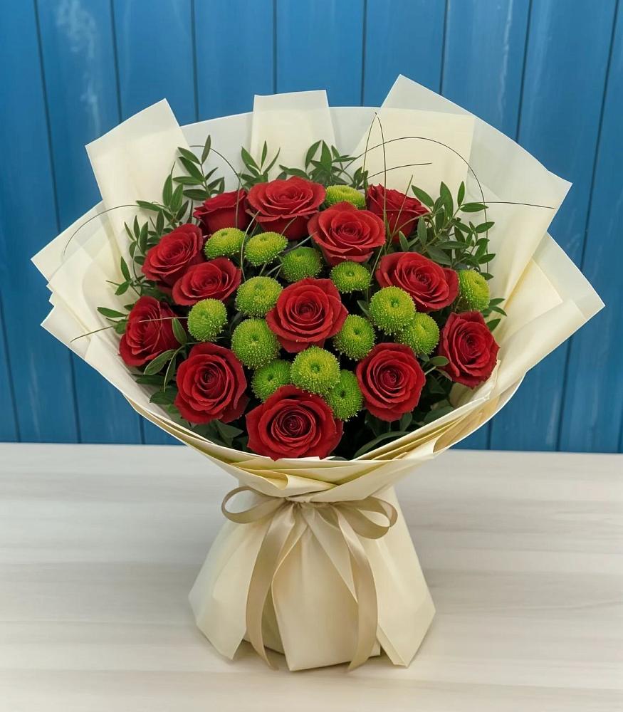 Букет цветов из: Розы и Хризантемы в Ольявидово